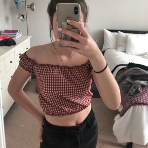 Brandy Melville plaid red top